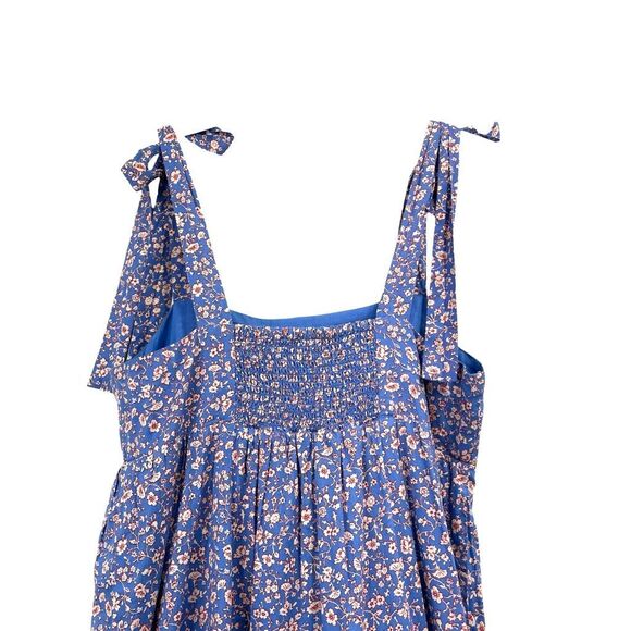 Madewell Tie-Strap‎ Tiered Midi Dress in Summer Vines Size XXS - Picture 9 of 11